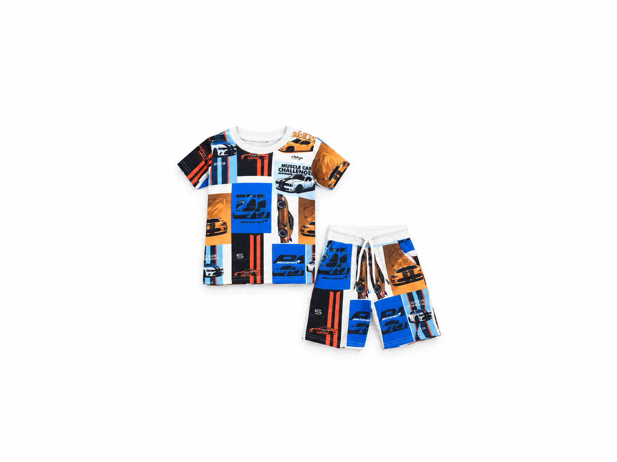 Boys' Muscle Car Challenge Graphic Print Co-Ord Set
