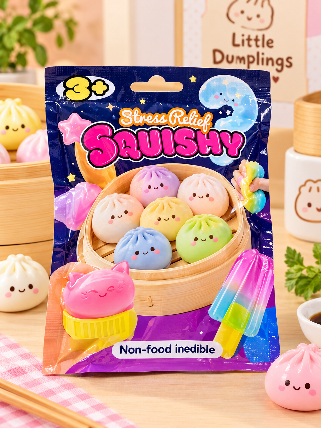 Little Dumplings Stress Relief Squishy Pack (Pack Of 5)