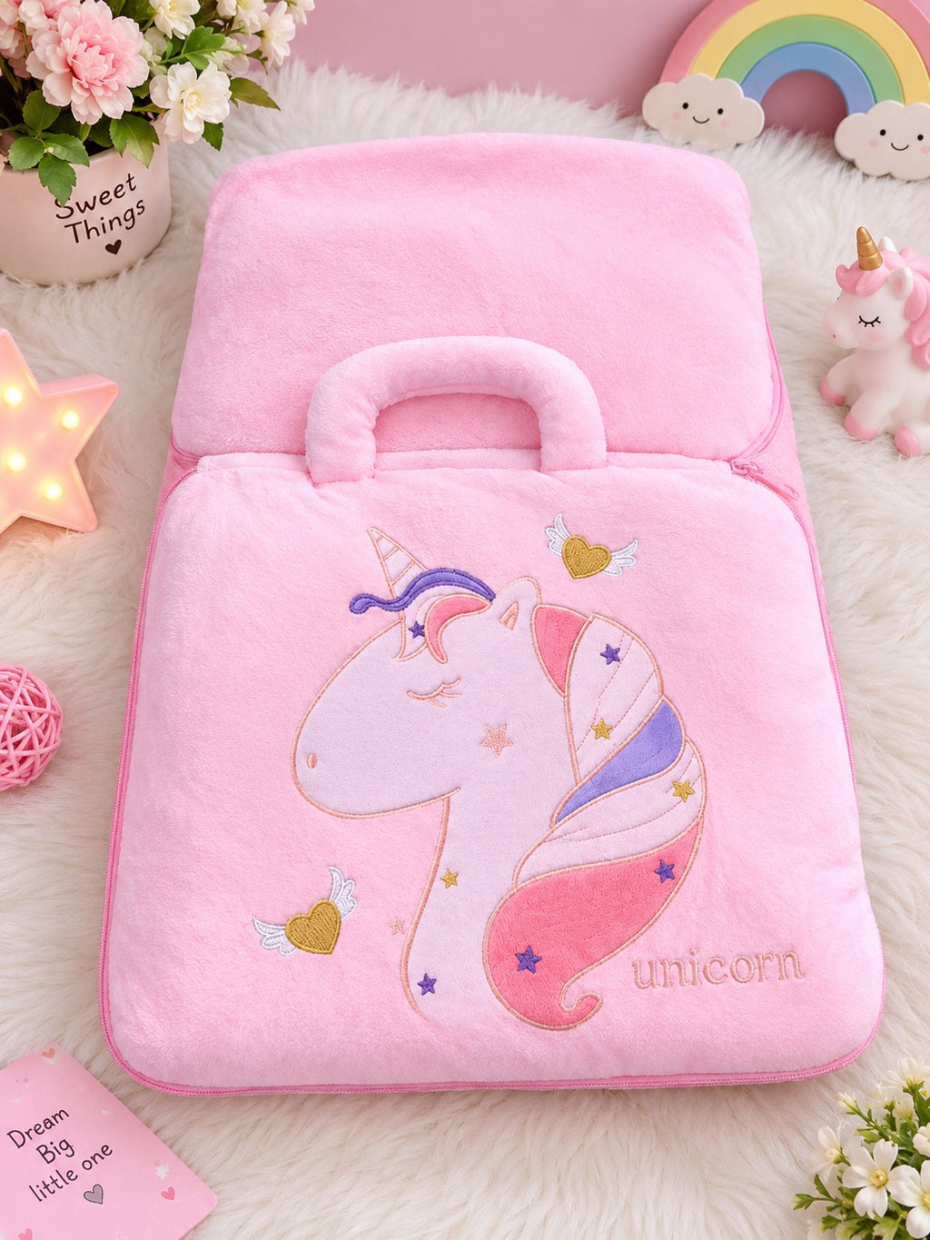 Disney Stitch Travel Bag Pillow Blanket for Kids and Children Pillow Blanket, Travel Blanket for Kids