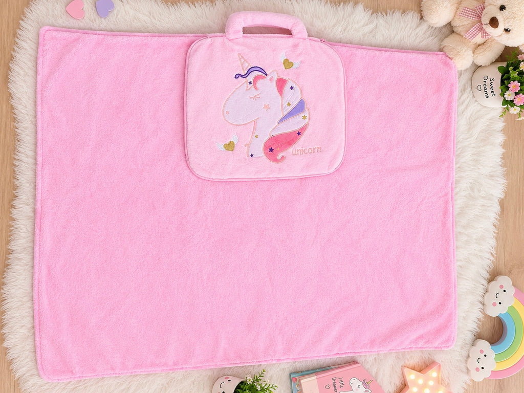 Disney Stitch Travel Bag Pillow Blanket for Kids and Children Pillow Blanket, Travel Blanket for Kids