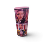 K-Pop 700ml Stainless Steel Tumbler Sipper Water Bottle With Straw
