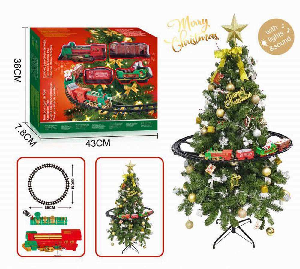 Christmas Claus Sleigh Train Electric Xmas Rail Train Toys