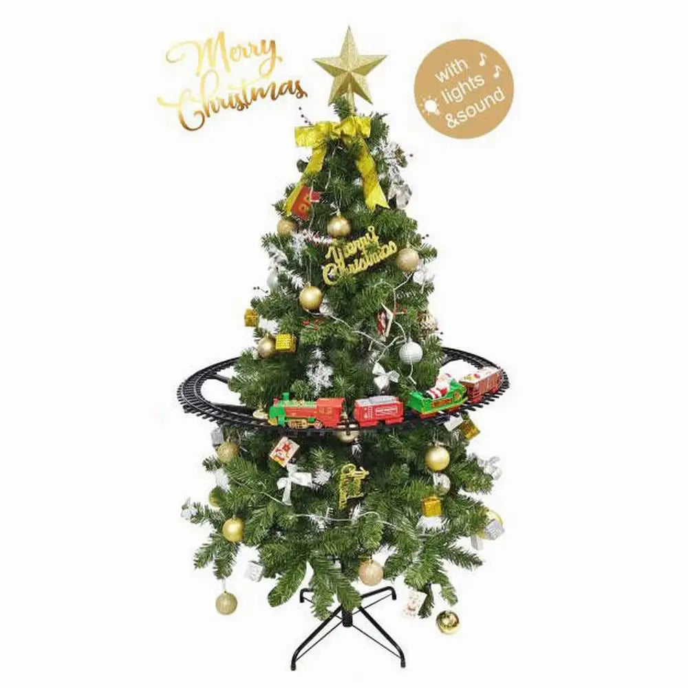 Christmas Claus Sleigh Train Electric Xmas Rail Train Toys