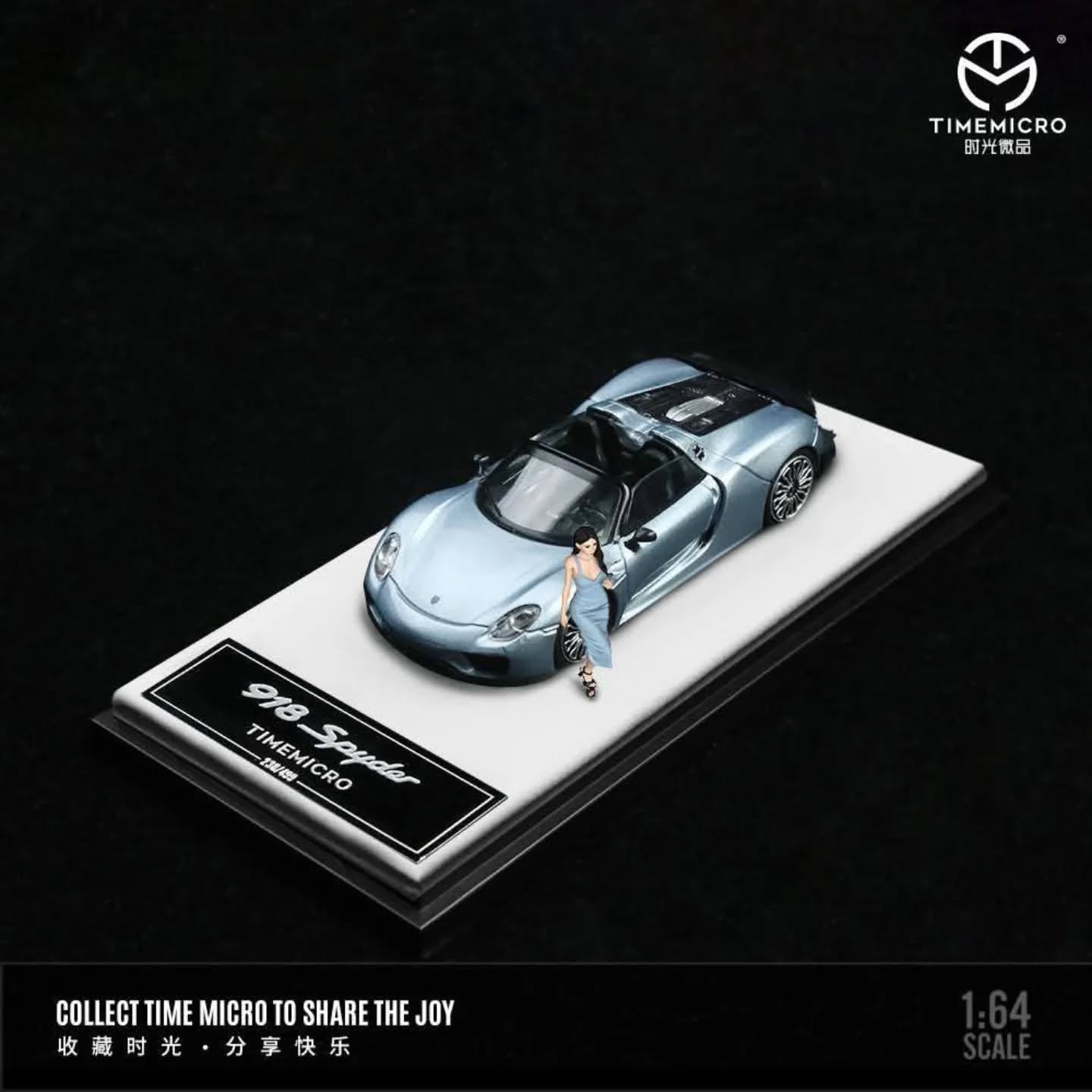 Timemicro Porsche 918 Spyder With Character Limited Edition 1:64 Scale Model