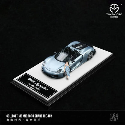 Timemicro Porsche 918 Spyder With Character  Limited Edition 1:64 Scale Model