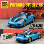 CCA Porsche 911 GT2 RS 1:60 Scale Diecast Model Car Blue Cocoland Toys