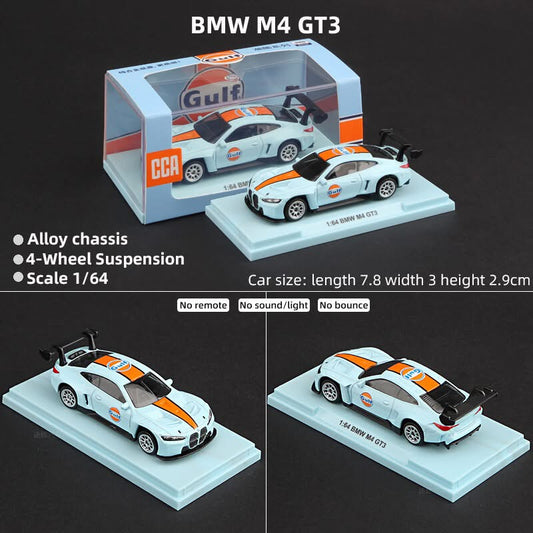 Scale 1 :64 CCA BMW M4 GT3 Gulf With Acrylic Case