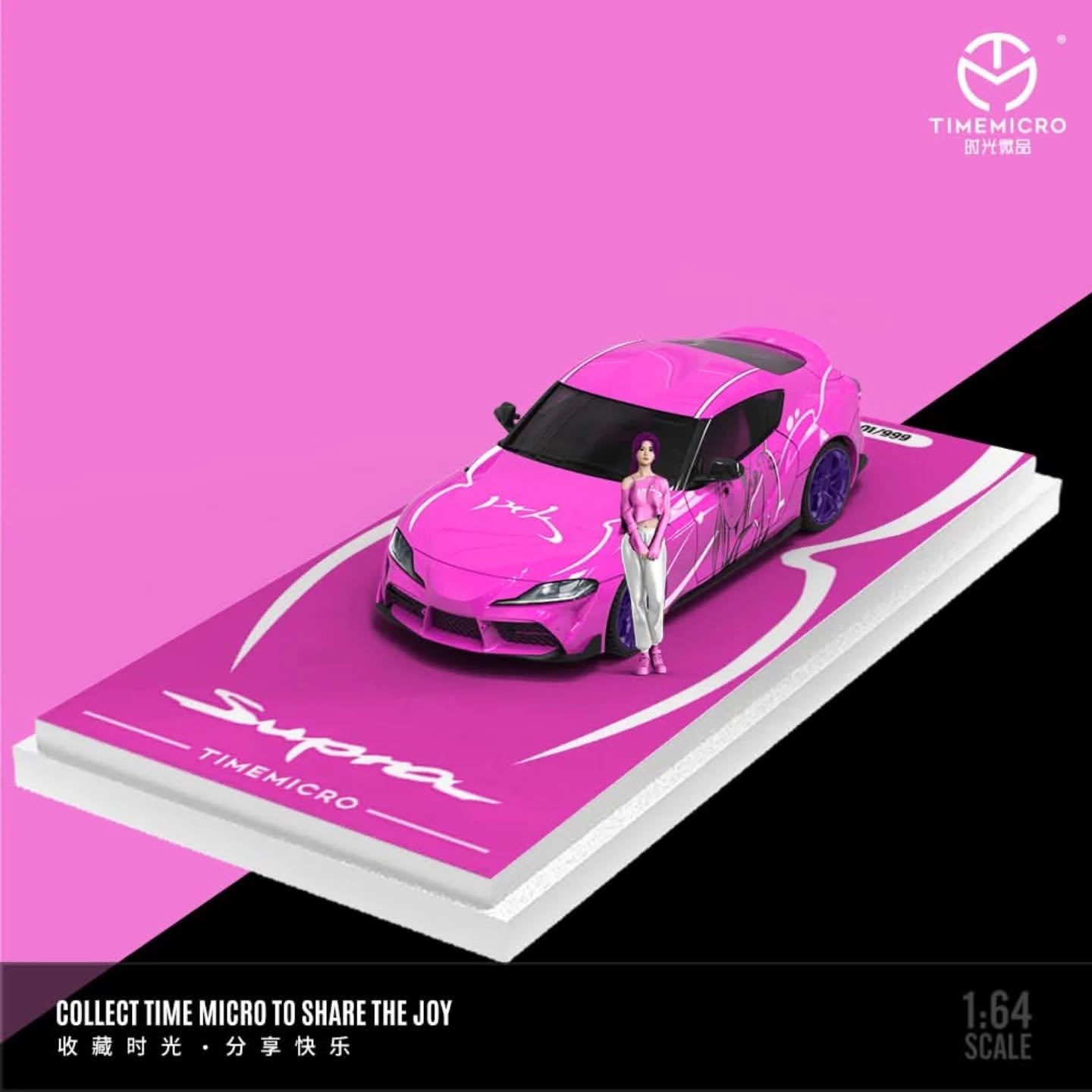 TimeMicro 1:64 Toyota A90 Pink Girl Livery