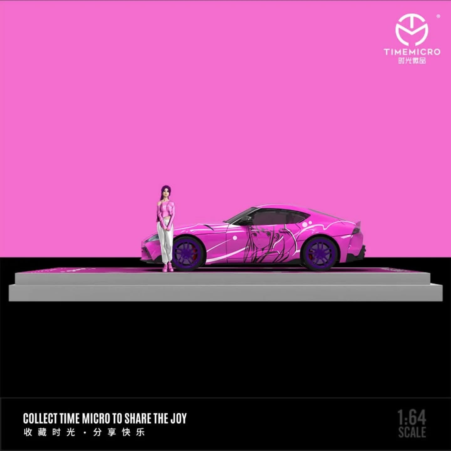 TimeMicro 1:64 Toyota A90 Pink Girl Livery