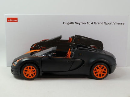 Rastar 43900o 1/18 Bugatti Veyron 16.4 Grand Sport Vitesse 2014 Model Car Black