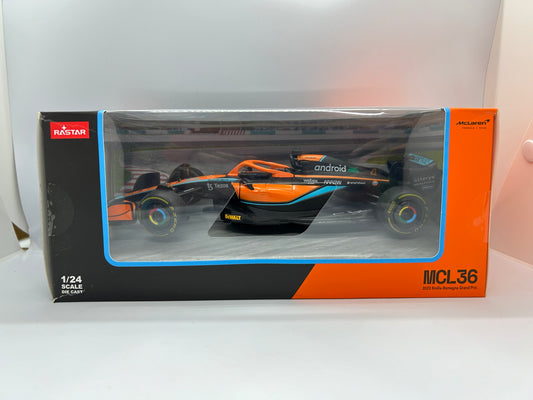Rastar 1/24 Scale 56800 - MCL36 2022 Emilia Romagna GP - Orange/Blue/Black