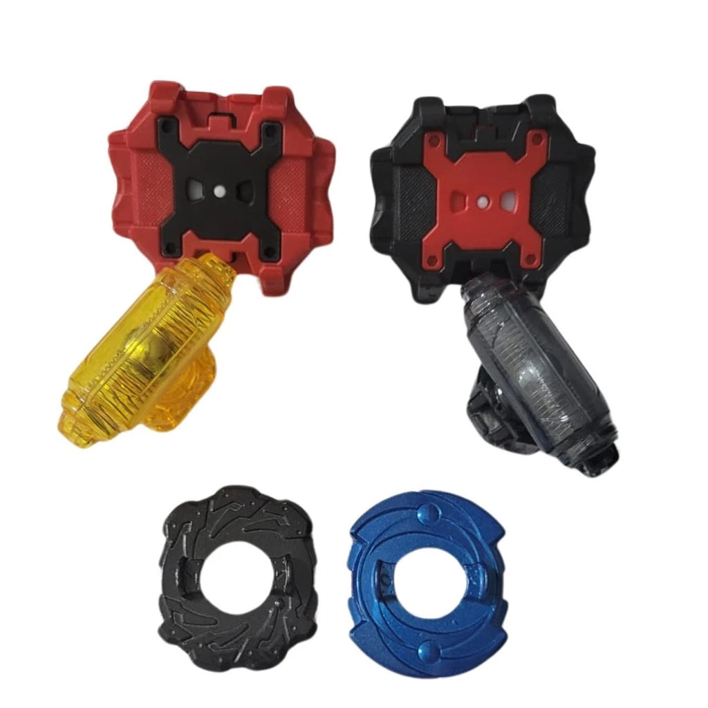 Beyblade game set with a launch handle and portable box