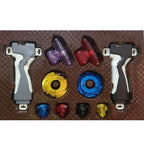 Beyblade game set with a launch handle and portable box