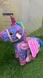 Unicorn With Glittery Silvery Horn And Hooves