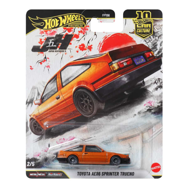 Cocoland Toyz Toyota AE86 Sprinter Trueno premium die-cast car in orange and black finish