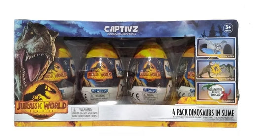 Captivz Jurassic World Dominion Edition - 4 Pack Dinosaurs in Slime