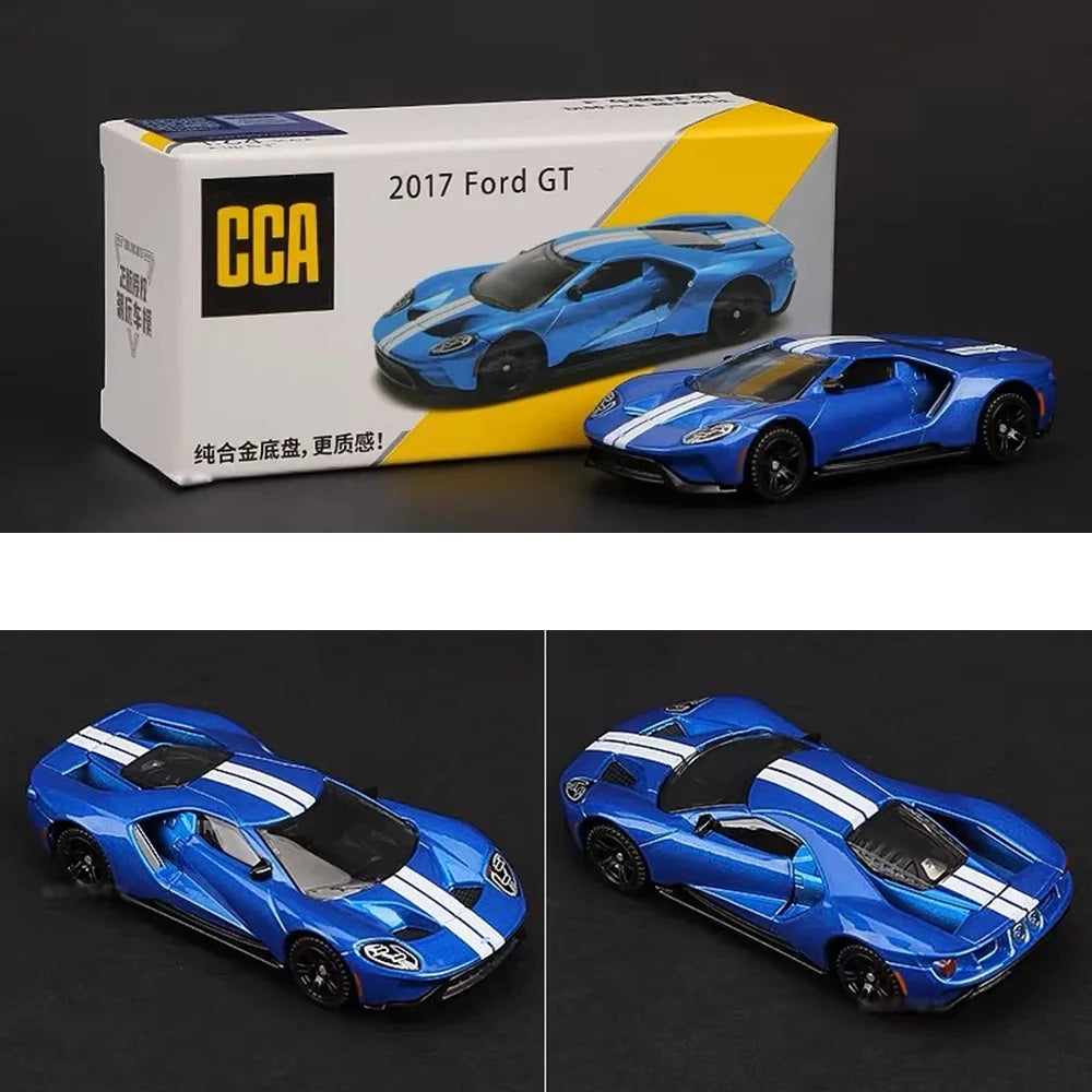 CCA Ford GT Blue 1:64 Scale Diecast Supercar Front View Cocoland Toys