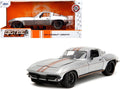 1966 Chevrolet Corvette - Silver with Bronze Stripes - Bigtime Muscle - Jada 1/24 - 34208