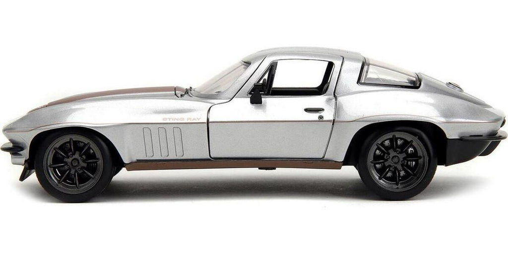 1966 Chevrolet Corvette - Silver with Bronze Stripes - Bigtime Muscle - Jada 1/24 - 34208
