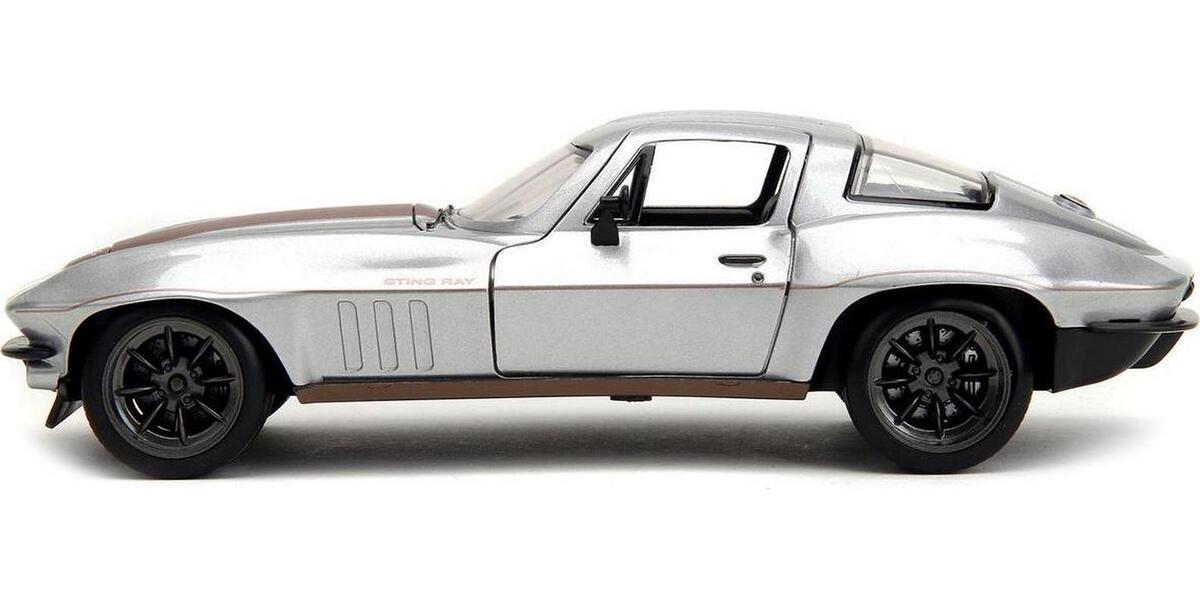 1966 Chevrolet Corvette - Silver with Bronze Stripes - Bigtime Muscle - Jada 1/24 - 34208