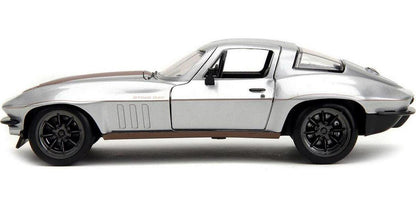 1966 Chevrolet Corvette - Silver with Bronze Stripes - Bigtime Muscle - Jada 1/24 - 34208