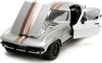 1966 Chevrolet Corvette - Silver with Bronze Stripes - Bigtime Muscle - Jada 1/24 - 34208