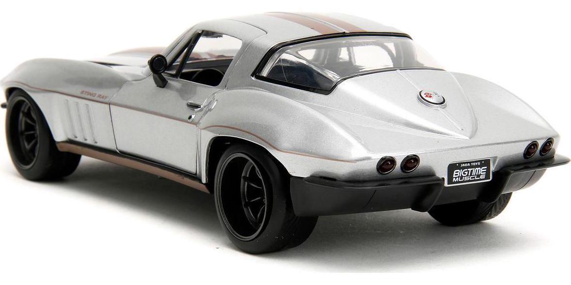 1966 Chevrolet Corvette - Silver with Bronze Stripes - Bigtime Muscle - Jada 1/24 - 34208