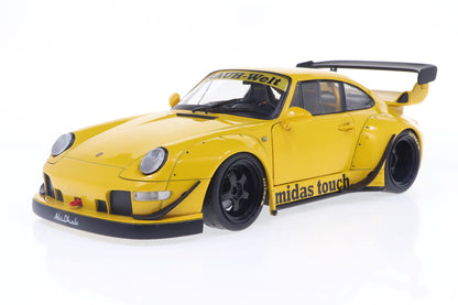Solido 2023 Porsche RWB Bodykit Midas touch Yellow 1/18 scale diecast model car