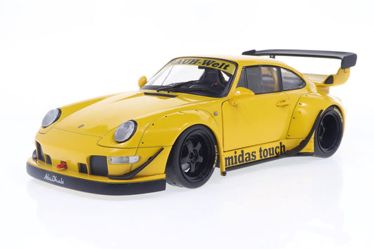 Solido 2023 Porsche RWB Bodykit Midas touch Yellow 1/18 scale diecast model car