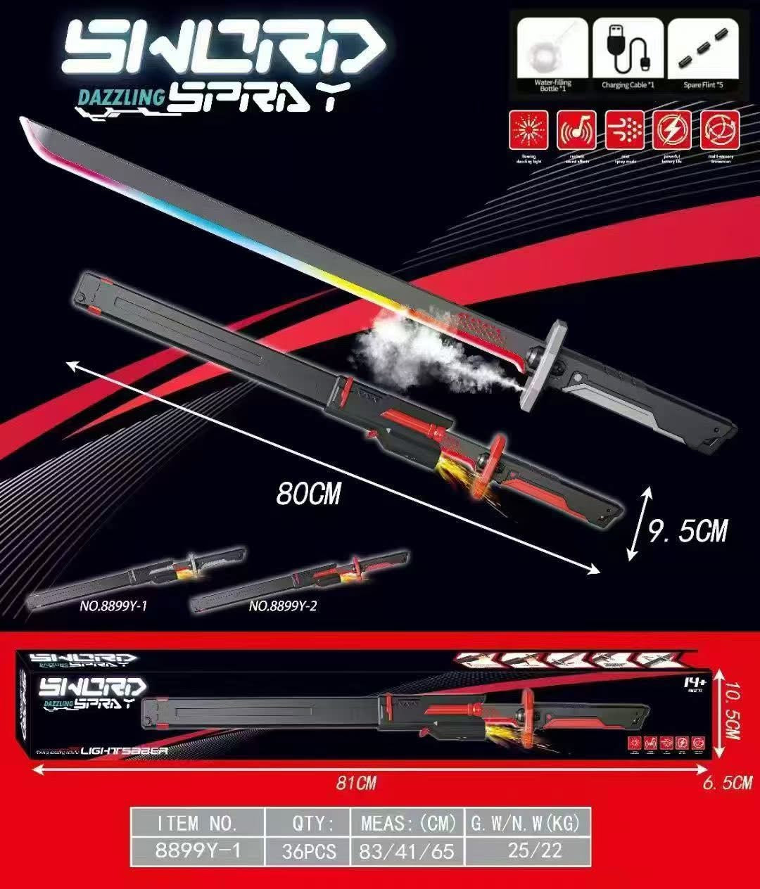 Sparkblade LED Sword Dazzling Spray