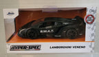 JADA DIECAST 1:32 SCALE HYPER-SPEC LAMBORGHINI VENENO S.W.A.T. POLICE CAR, New