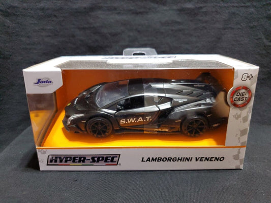 JADA DIECAST 1:32 SCALE HYPER-SPEC LAMBORGHINI VENENO S.W.A.T. POLICE CAR, New