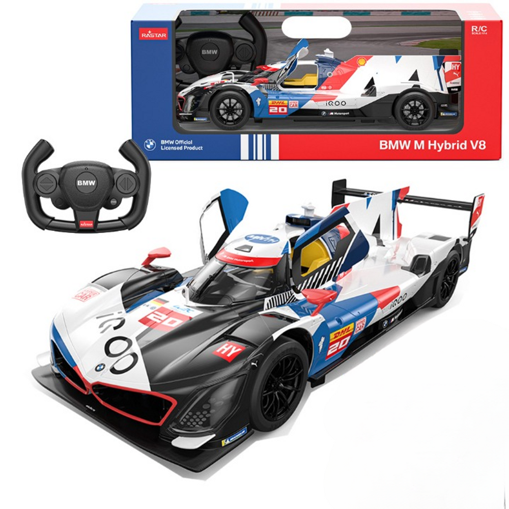 RASTAR BMW M Hybrid V8 1:14 RC race car with steering wheel controller and retail box Cocoland Toys
