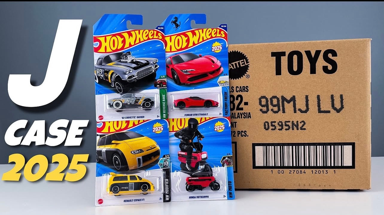 Cocoland Toyz Hot Wheels 2025 J Case factory sealed case with featured mainline cars