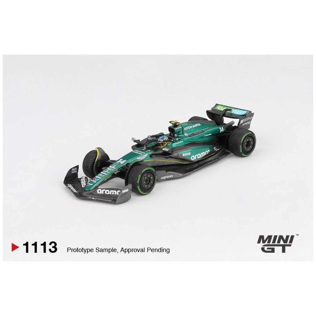MINI GT #1113: Aston Martin AMR24 #14 Fernando Alonso F1 2024