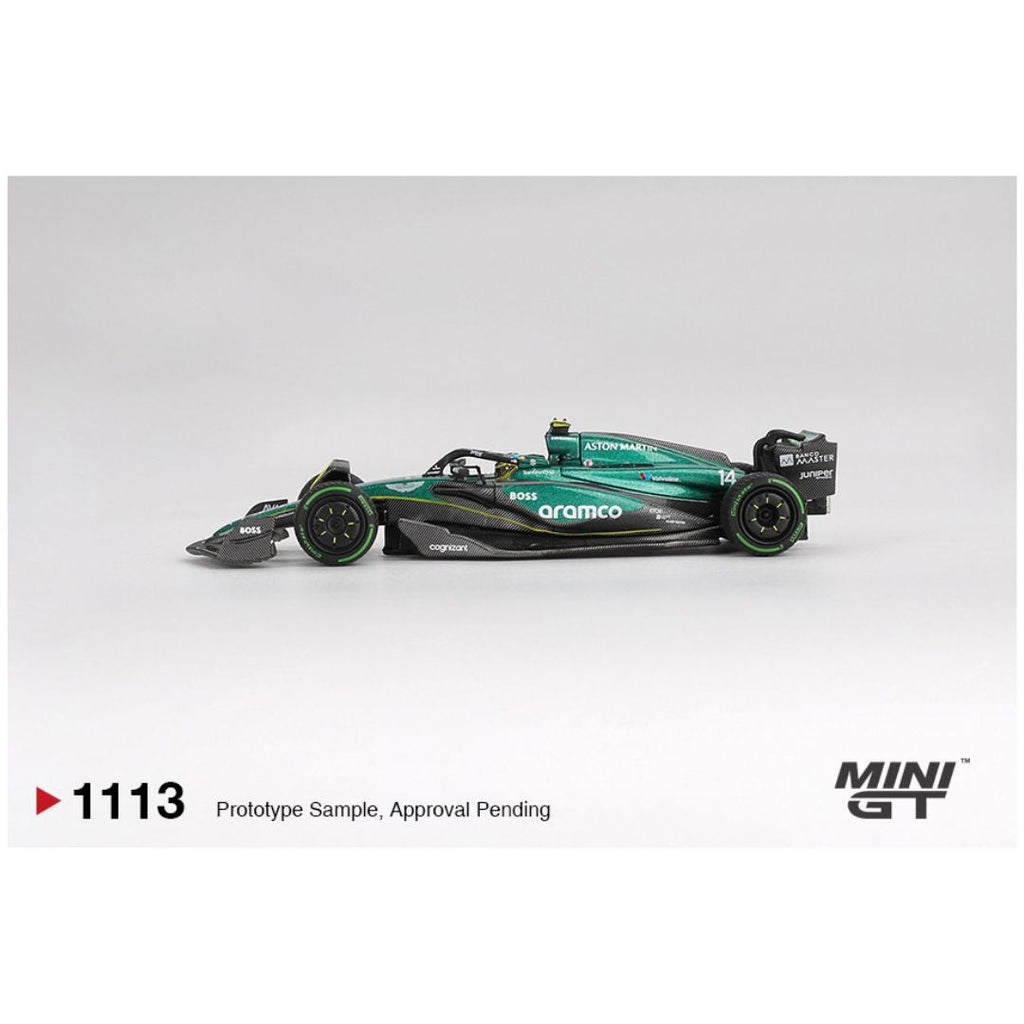 MINI GT #1113: Aston Martin AMR24 #14 Fernando Alonso F1 2024