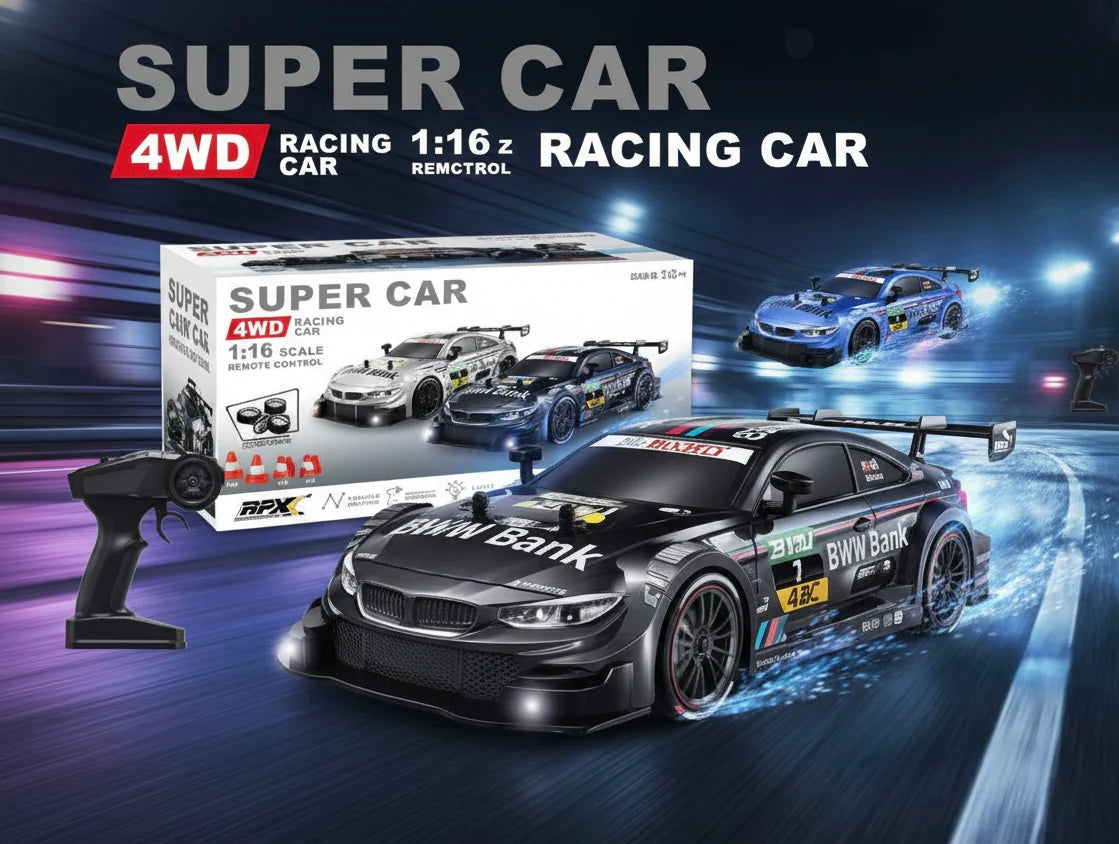 BMW Bank RC Drift Car 1:16 4WD 2.4GHz High Speed Racing Car With Spray