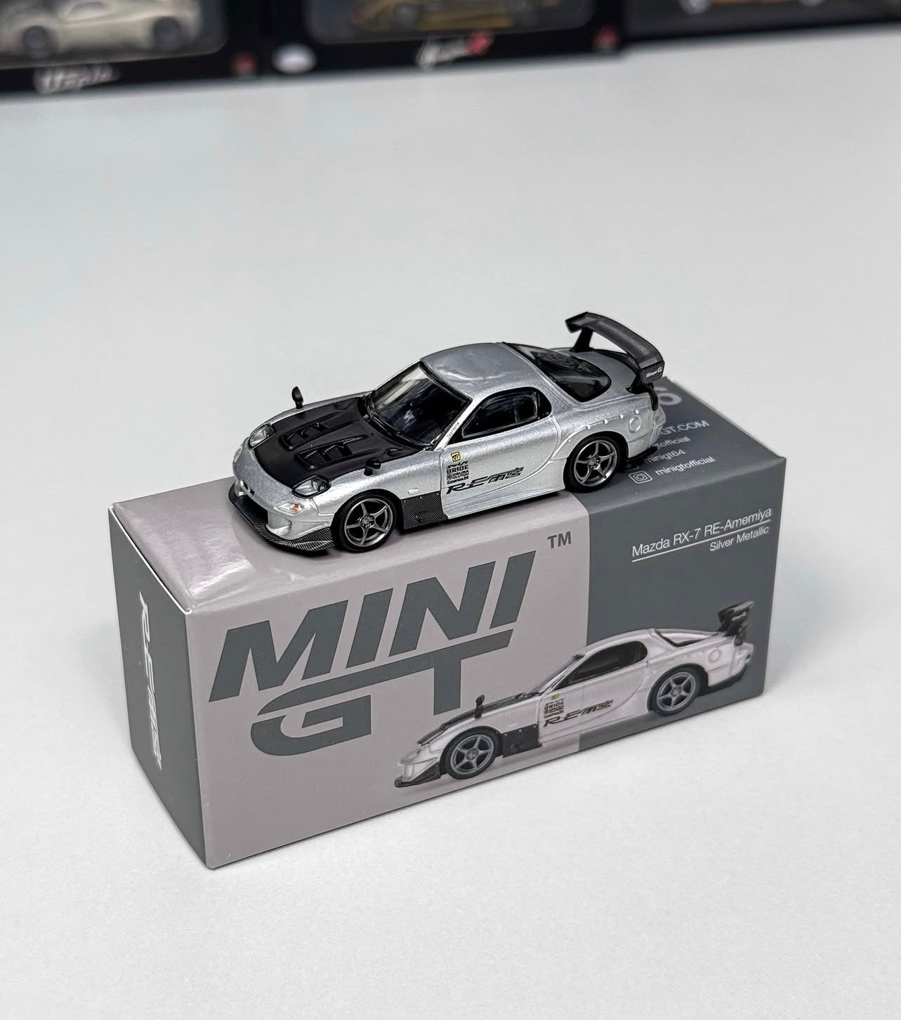 MINI GT Mazda RX-7 RE-Amemiya Silver Metallic Cocoland Toys
