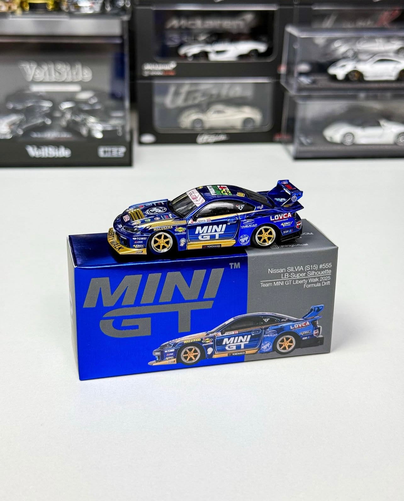 MINI GT Nissan Silvia (S15) LB-Super Silhouette #555 Team MINI GT Liberty Walk 2025 Formula Drift