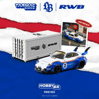 Tarmac Works RWB 993 Porsche 911 Liberty Walk White Blue 1:64 Scale
