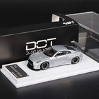 1/64 DOT Models Nissan GT-R R35 Rocket Bunny (Chrome White) Diecast Car Model