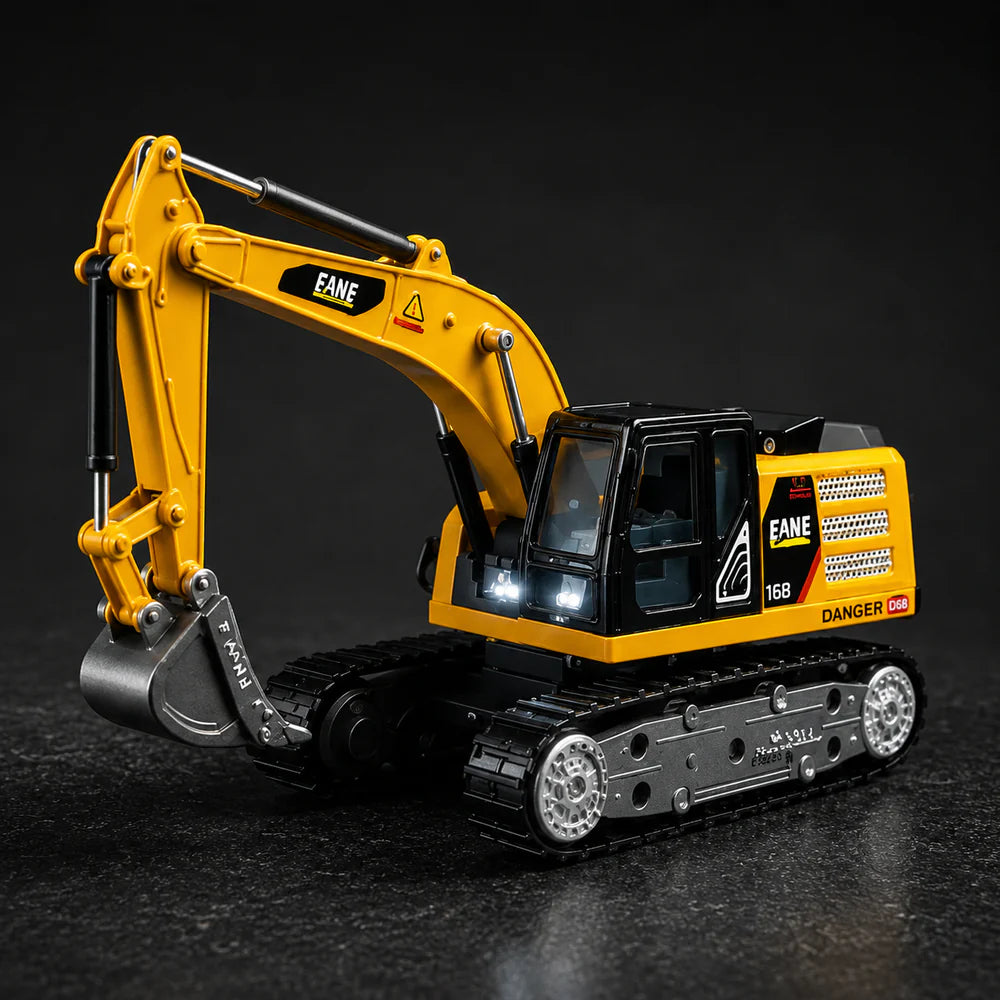 Trasped JCB Remote Control Speed Regulating Alloy Model Excavator Vehicle Scale 1:64