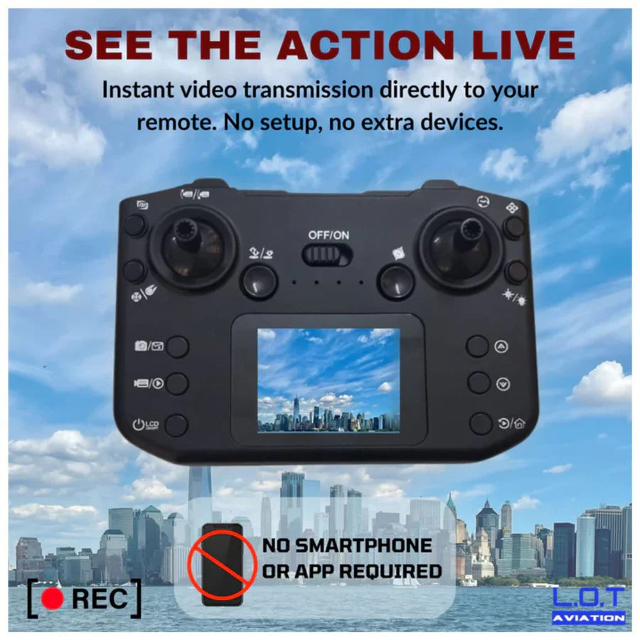 IRIS BLDC drone remote controller with live flight display Cocoland Toys