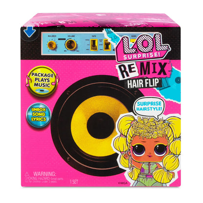LOL Surprise Remix Hair Flip Dolls - 15 Surprises With Hair Reveal & Music, Great Gift for Kids