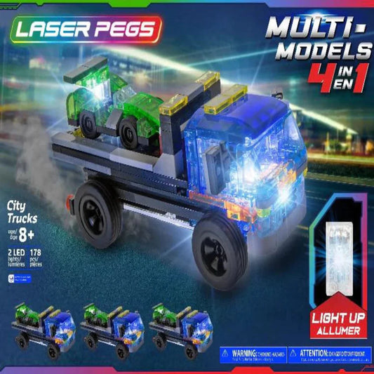 Laser Pegs 4 in 1 City Trucks Ville Camions