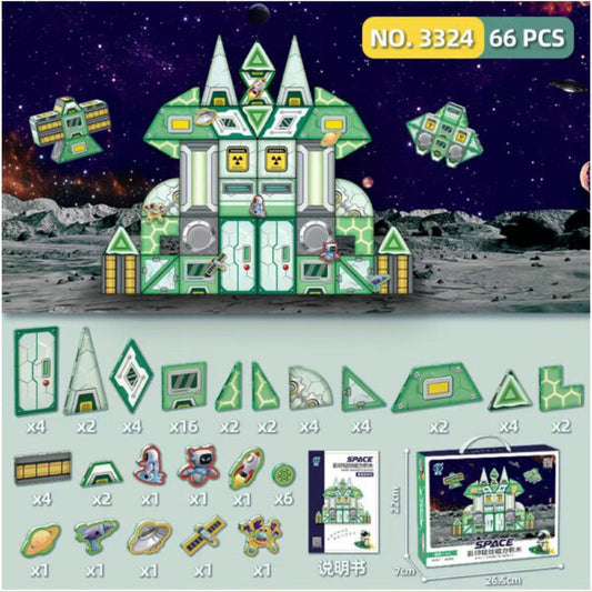Magic Magnetic Blocks Space (66 Pieces)
