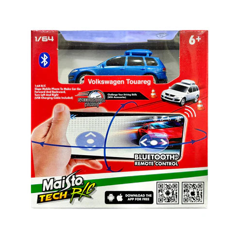 Maisto to Tech R/C Volkswagen Touareg Car Bluetooth Remote Control 1/64 scale (Silver)
