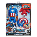 Marvel Avengers Titan Hero Series Blast Gear Captain America, With Launcher, Projectile 2 Accessories
