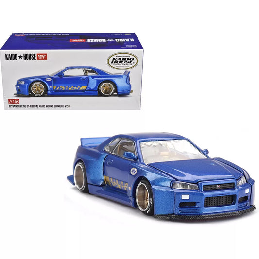 Kaido House x Mini GT Nissan GT-R R34 Kaido Works V2 Aero SHINJUKU V2 #158 1/64