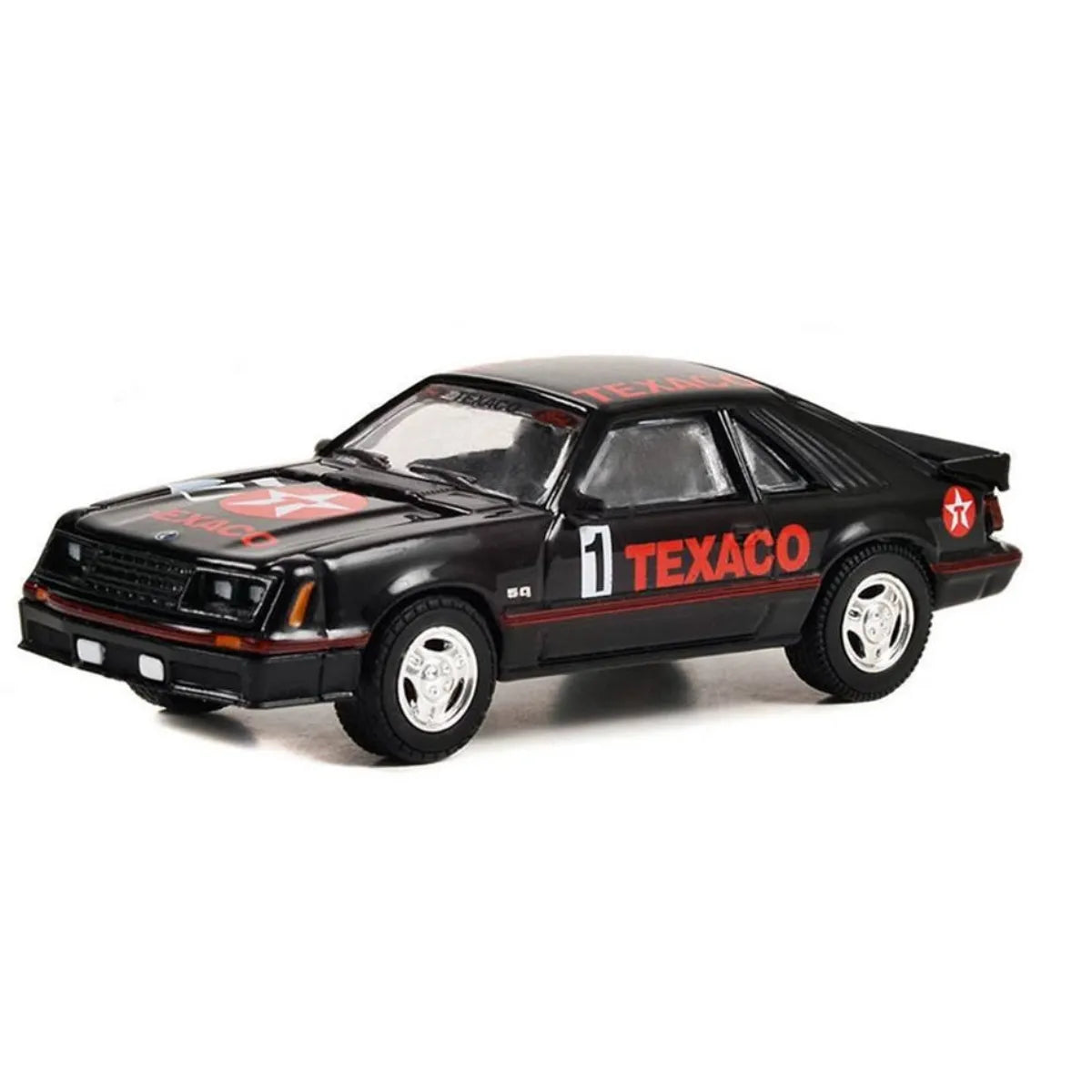 Greenlight 1:64 Scale Collectibles 1982 Ford Mustang GT #1 Texaco model from the "Running on Empty" Series 15